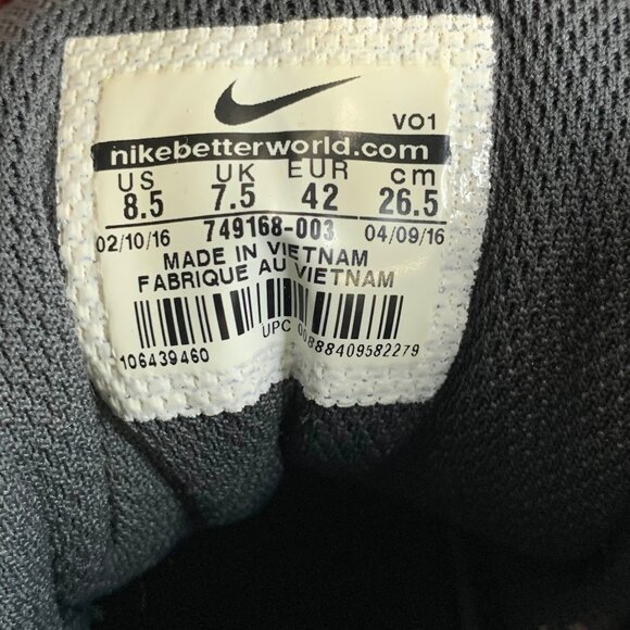 Nike Air Visi Pro 6 Black High-Top Basketball Sneakers 749168-003 Men's Sz 8.5 - Picture 5 of 9